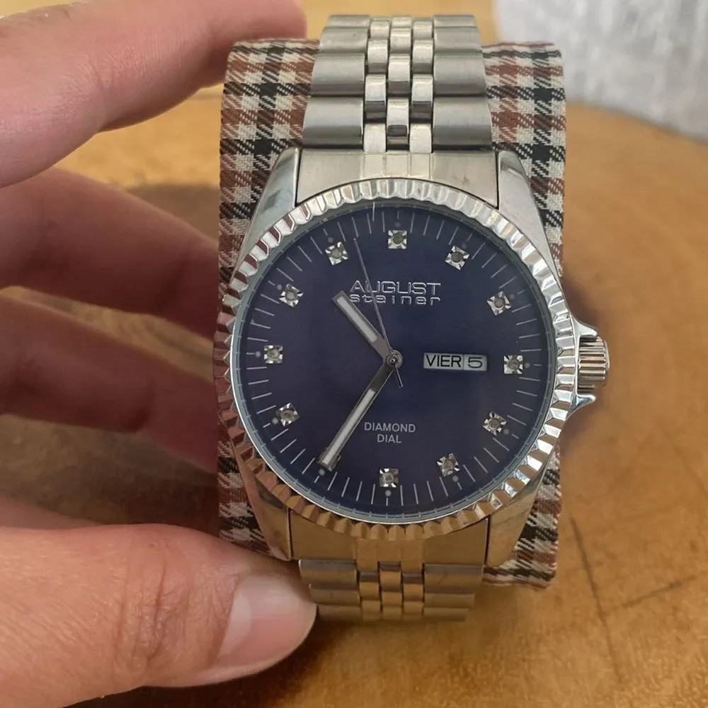 August Steiner Diamond Blue Dial Men's Watch AS8169BU